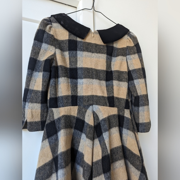 Cynthia Rowley Black and Tan Plaid Dress - Picture 3 of 9